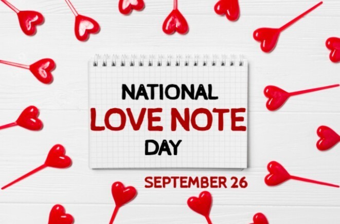 National love note day September 26th