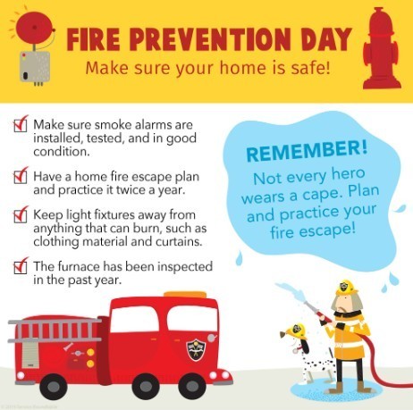 Fire prevention day. Make sure your home is safe