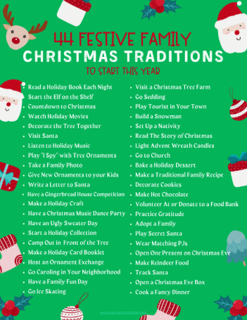 44 festive family christmas traditions