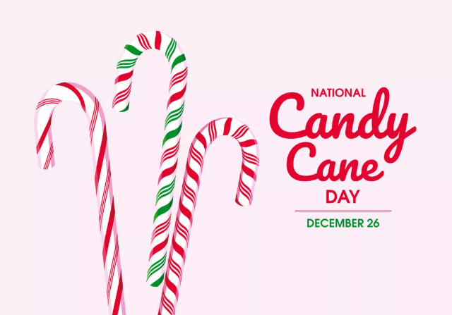 National candy cane day December 26
