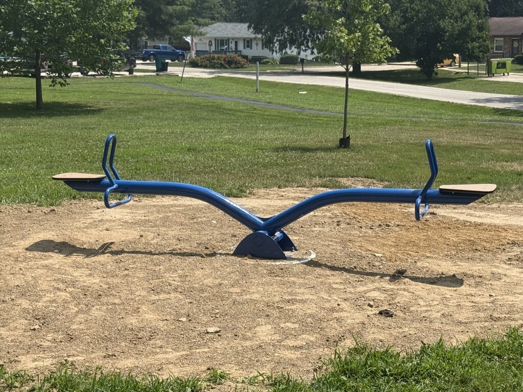 blue seesaw