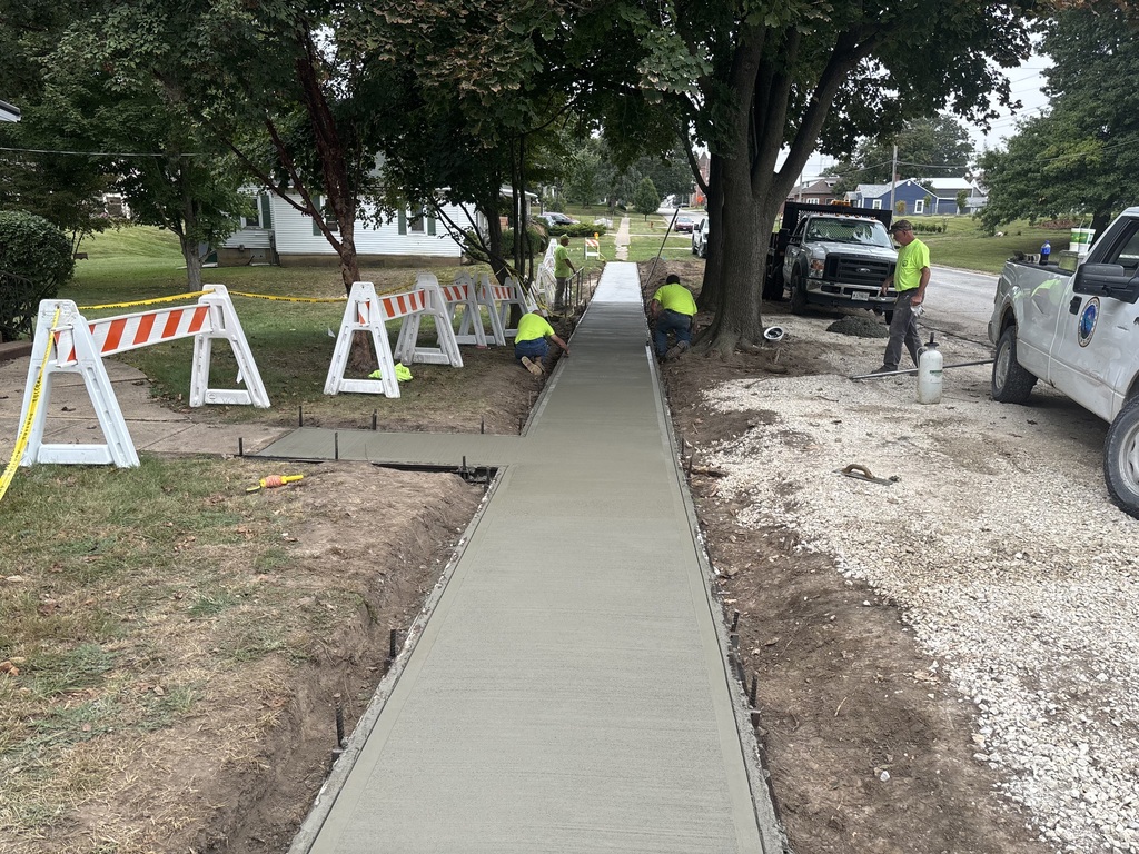 new sidewalk on jefferson street