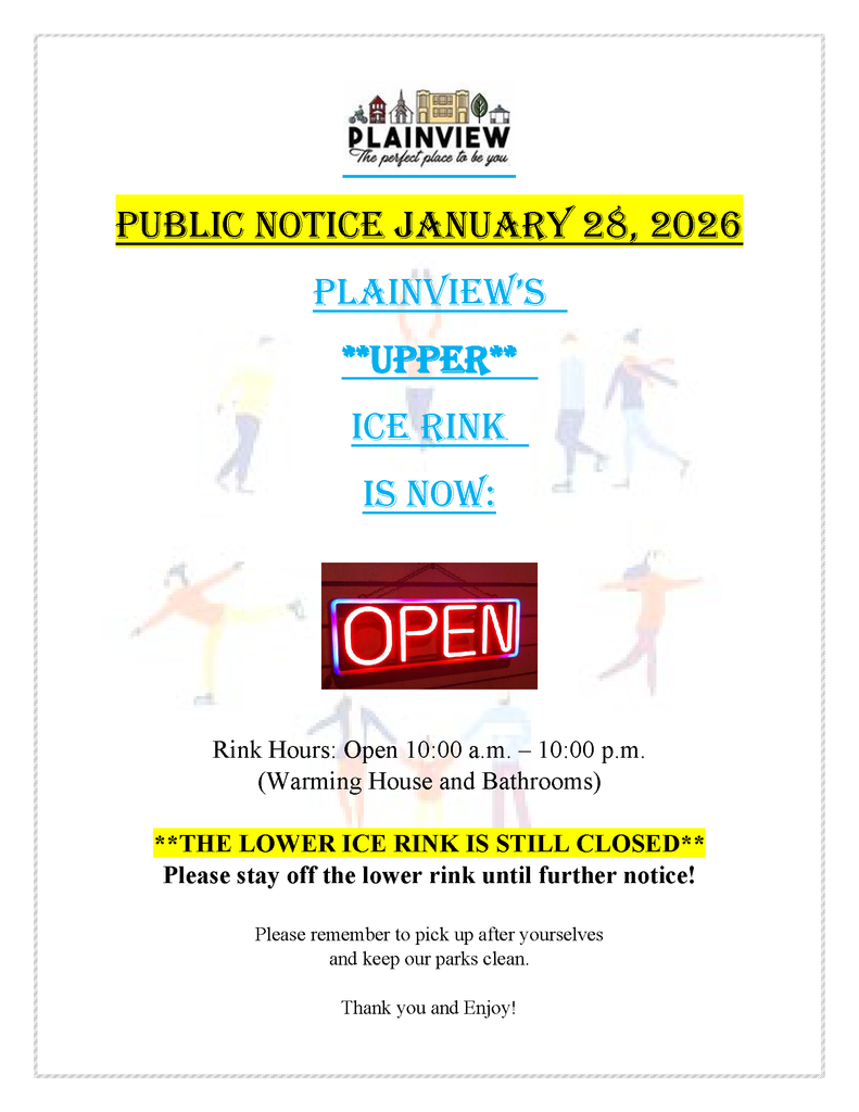 Upper Ice Rink is Open