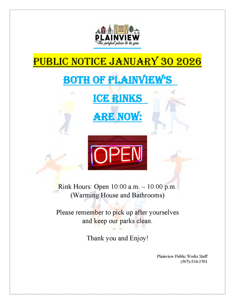 Both Ice Rinks are now Open