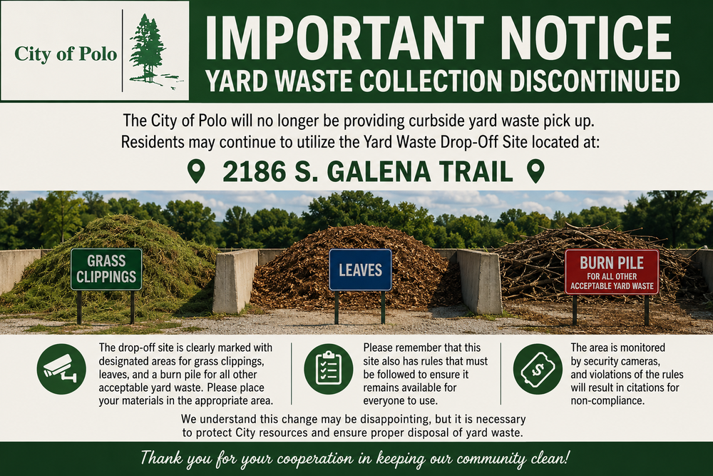 Yard Waste Has been Discontinued 