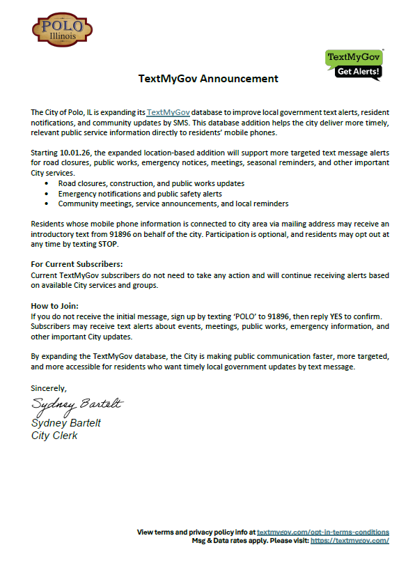 Press Release for TextMyGov