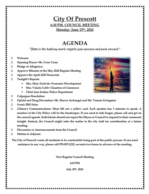 June City Council Meeting 2026