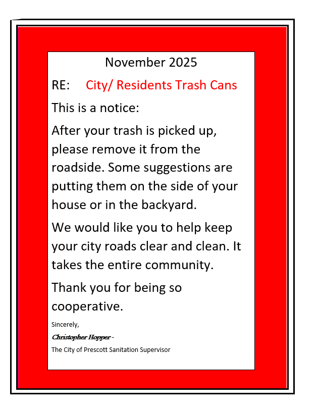 Sanitation Notice