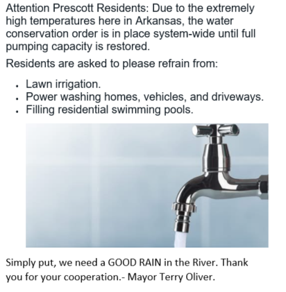 water shortage notice