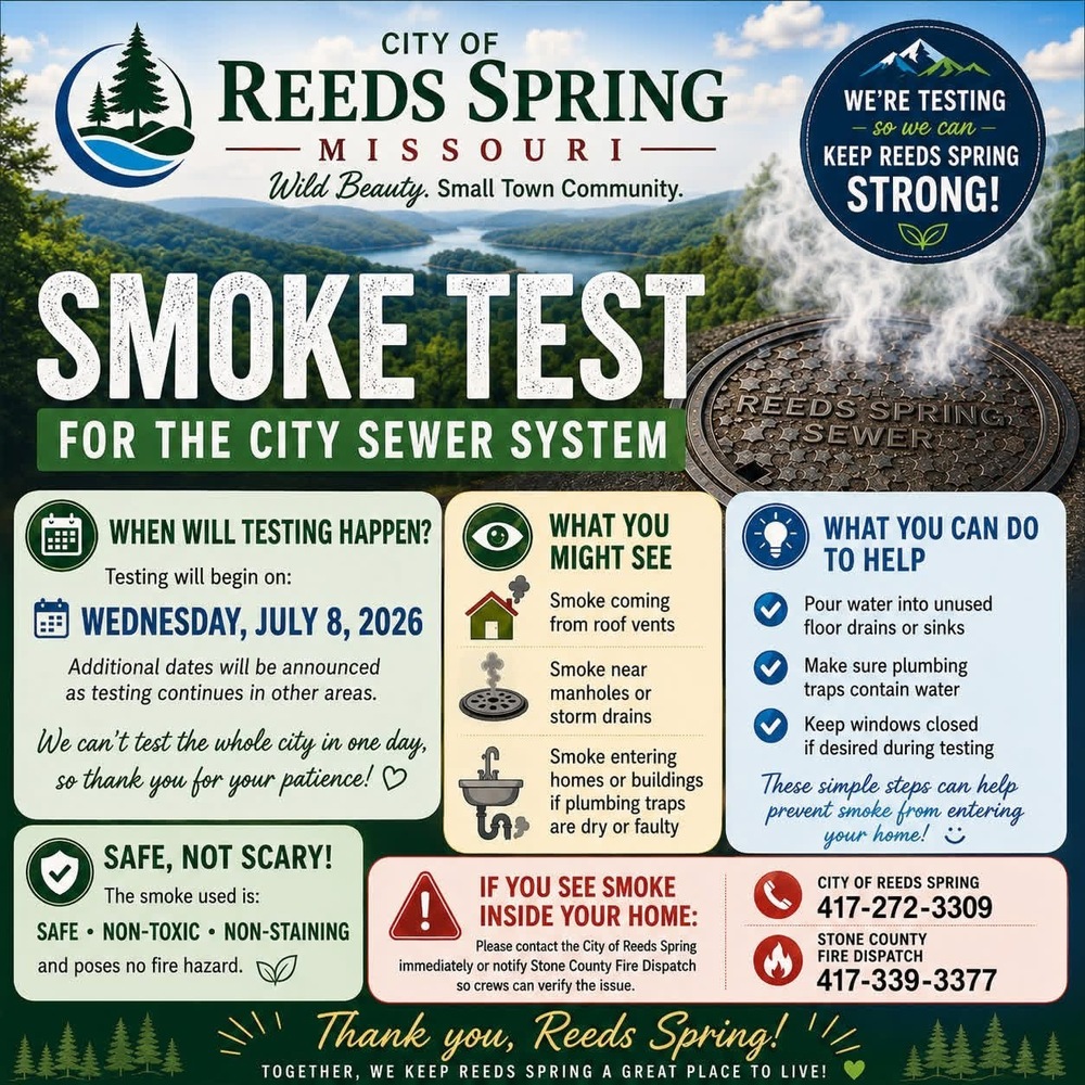 CITY OF REEDS SPRING SEWER SMOKE TESTING