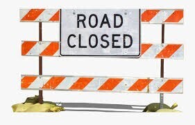 Road Closed sign