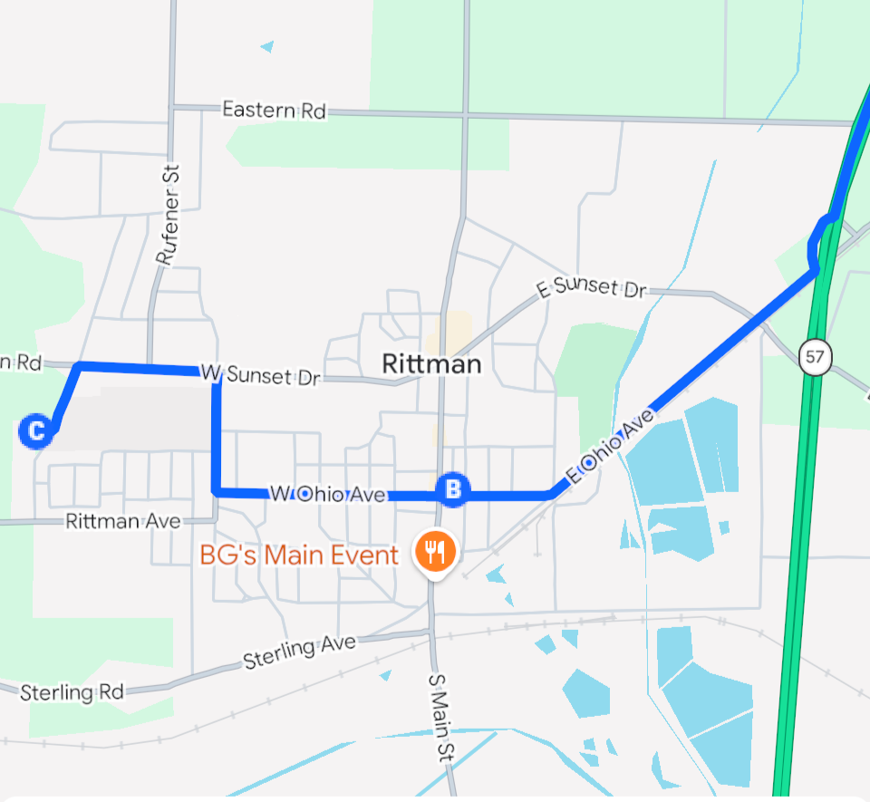 Processional Route for Sgt. Scott Ries through Rittman to the Rittman Cemetery