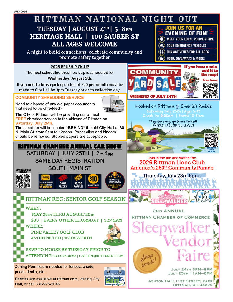 JULY EVENTS
