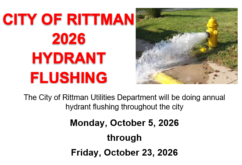 HYDRANT FLUSHING 10/5 TO 10/23