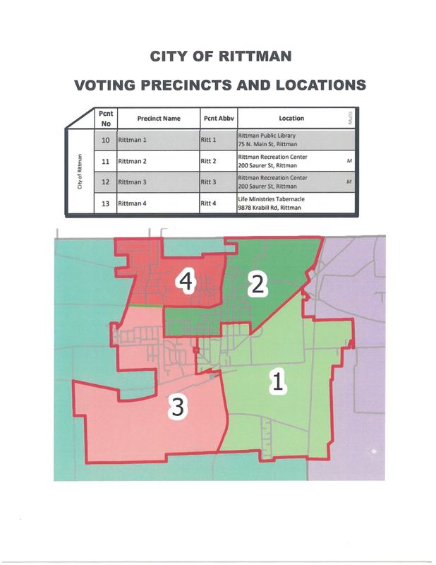 Rittman Voting Precincts and Locations