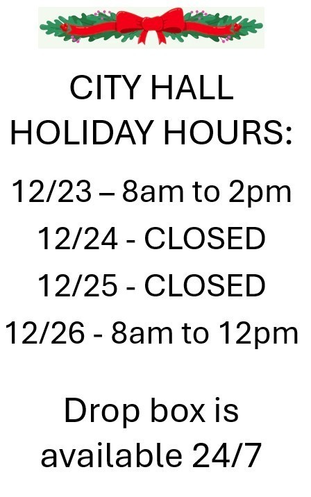 City Hall Holiday Hours