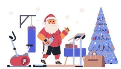 Santa in the gym