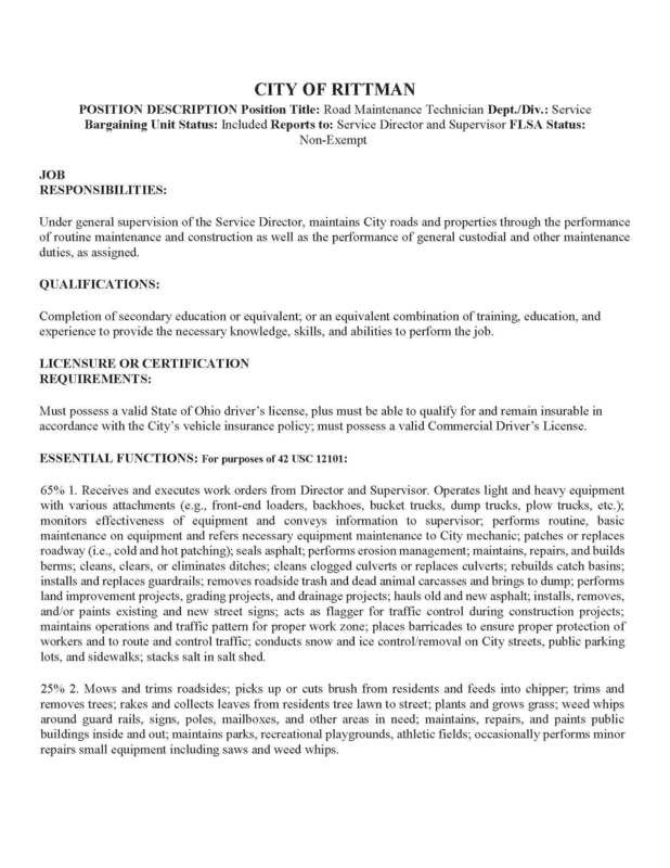 Maintenance Tech Job