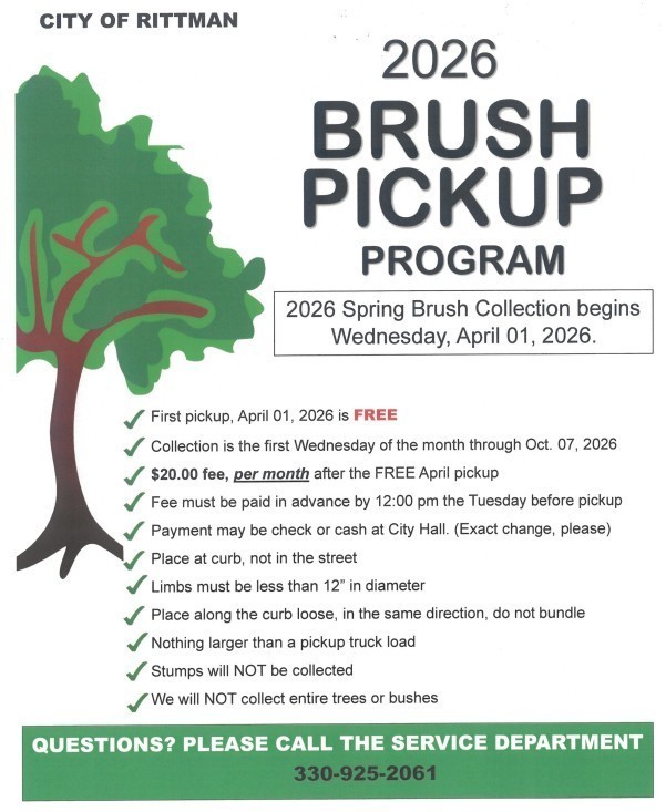 Brush Pickup Information 2026