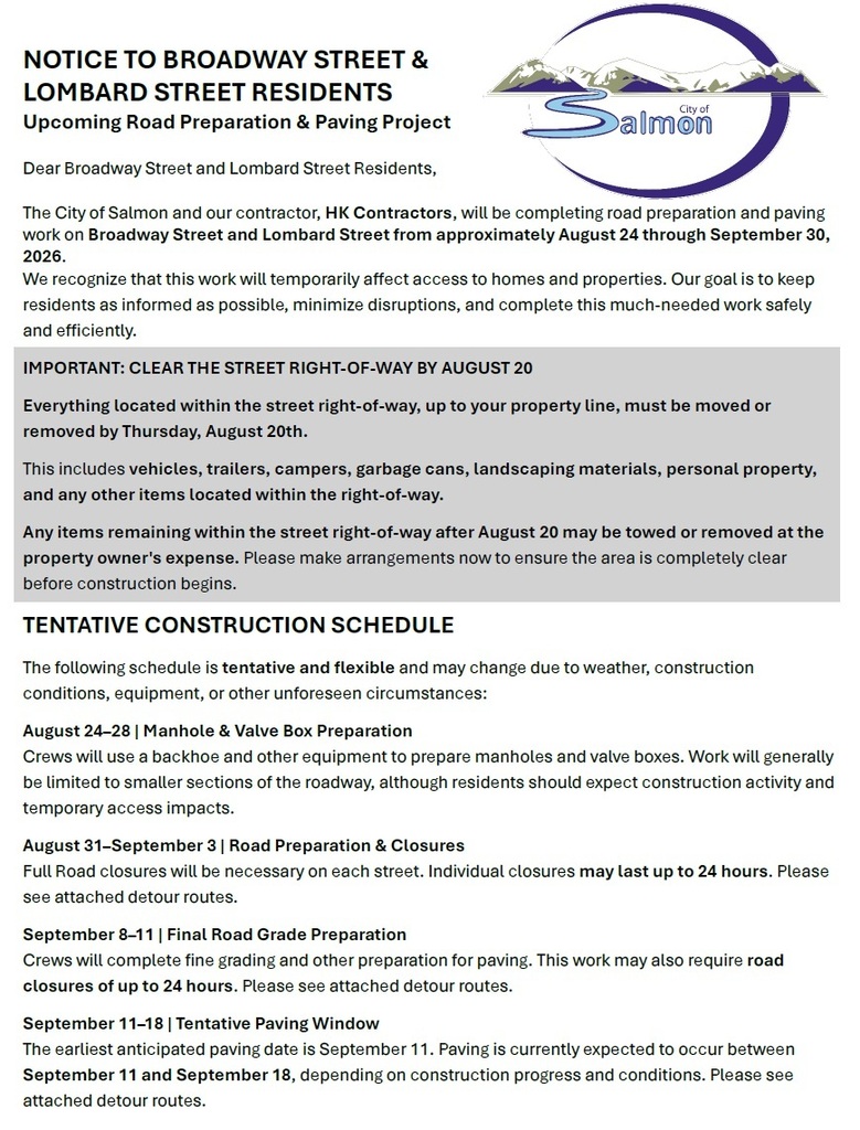 Pavement preservation plan