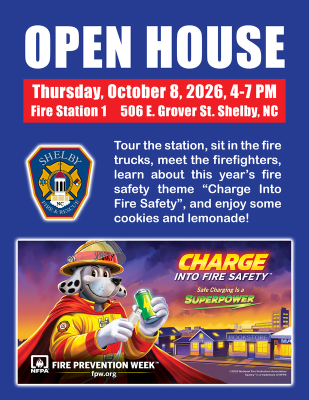 Shelby Fire and Rescue Department Open House Event - Thursday, October 8, 2026
