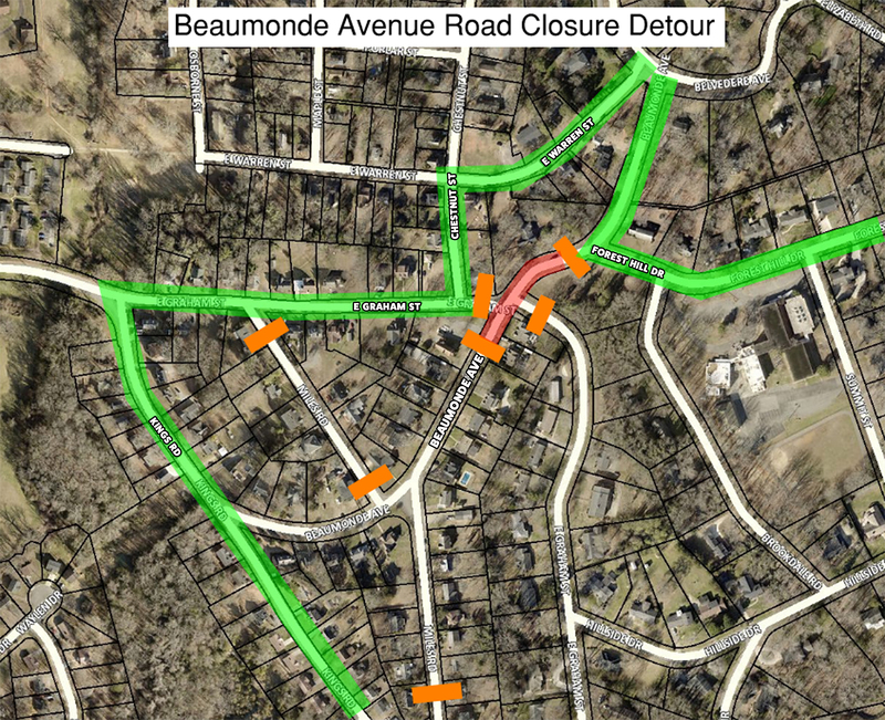 Temporary Road Closure Map
