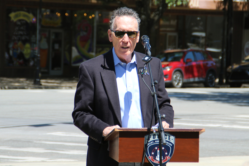 Mayor Stan Anthony speaking at the National Police Week Memorial Service