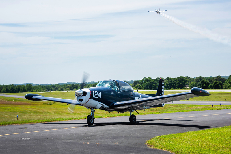Plane at the Shelby airport for fly-in event