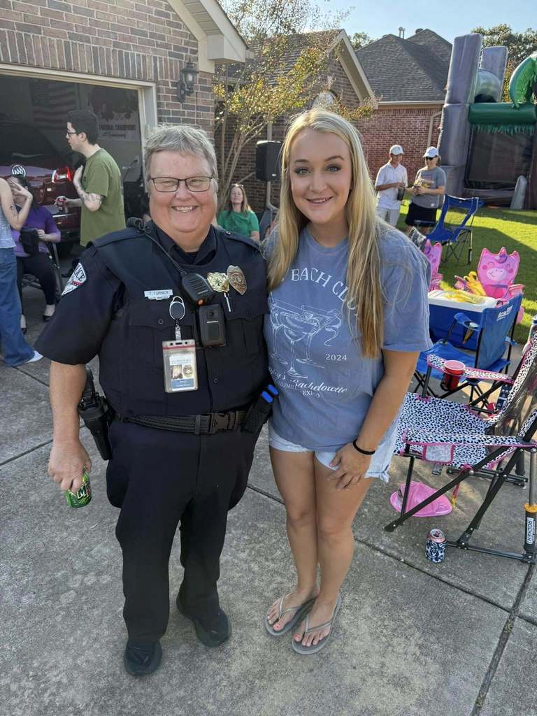 Officer Turner with resident