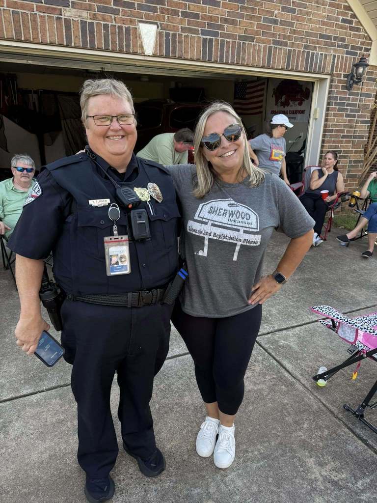 Officer Turner with resident