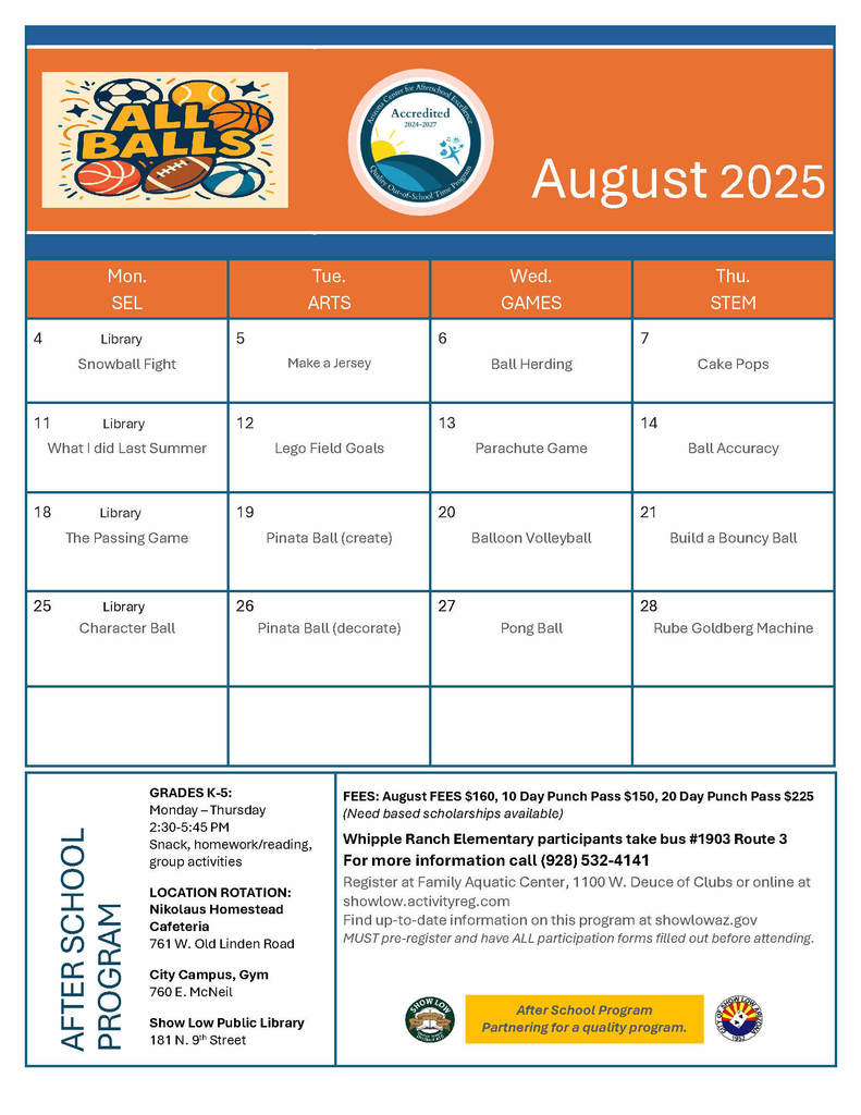 August Calendar