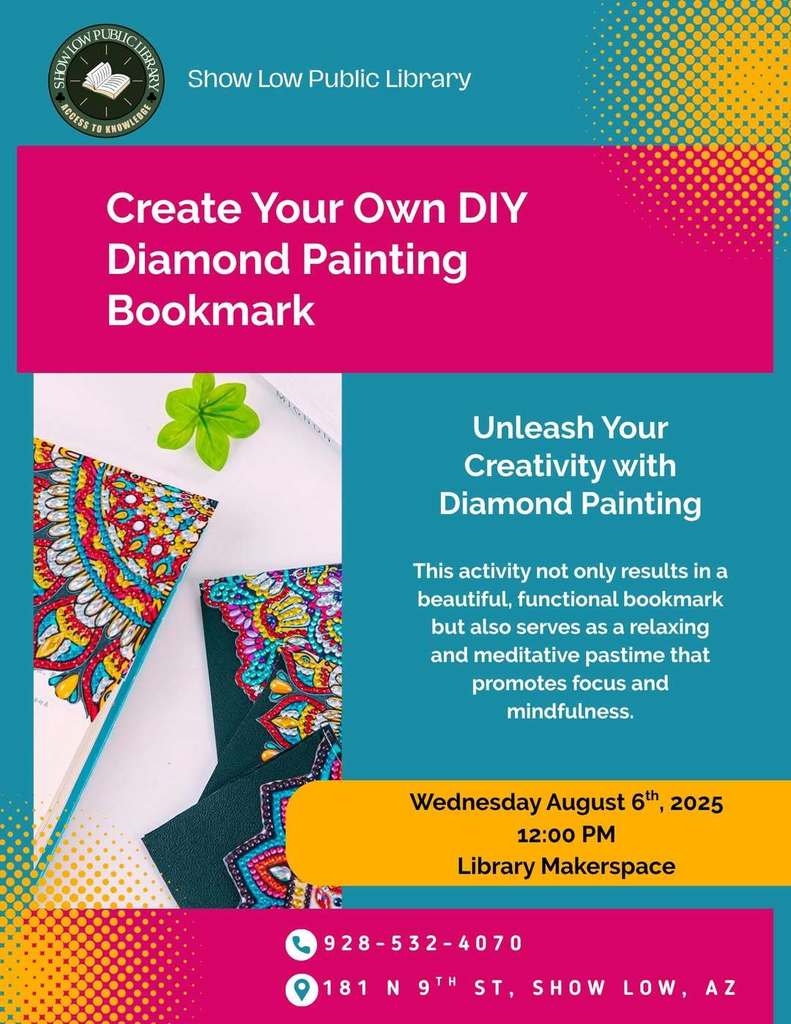 DIY Diamond Painting Bookmark Flier