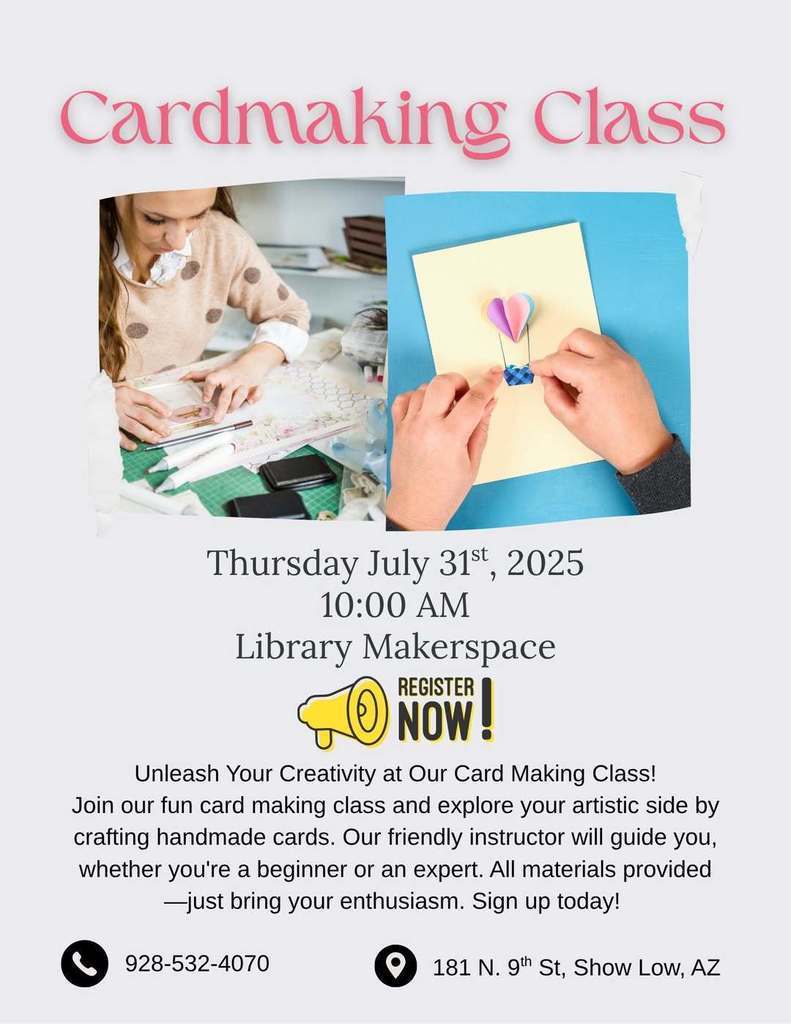 Card Making Class Flier