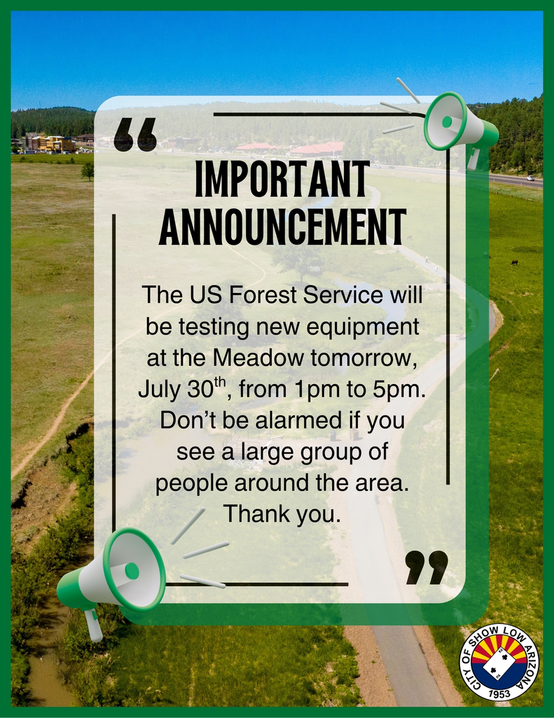 Forest Service at Meadow Announcement Flyer