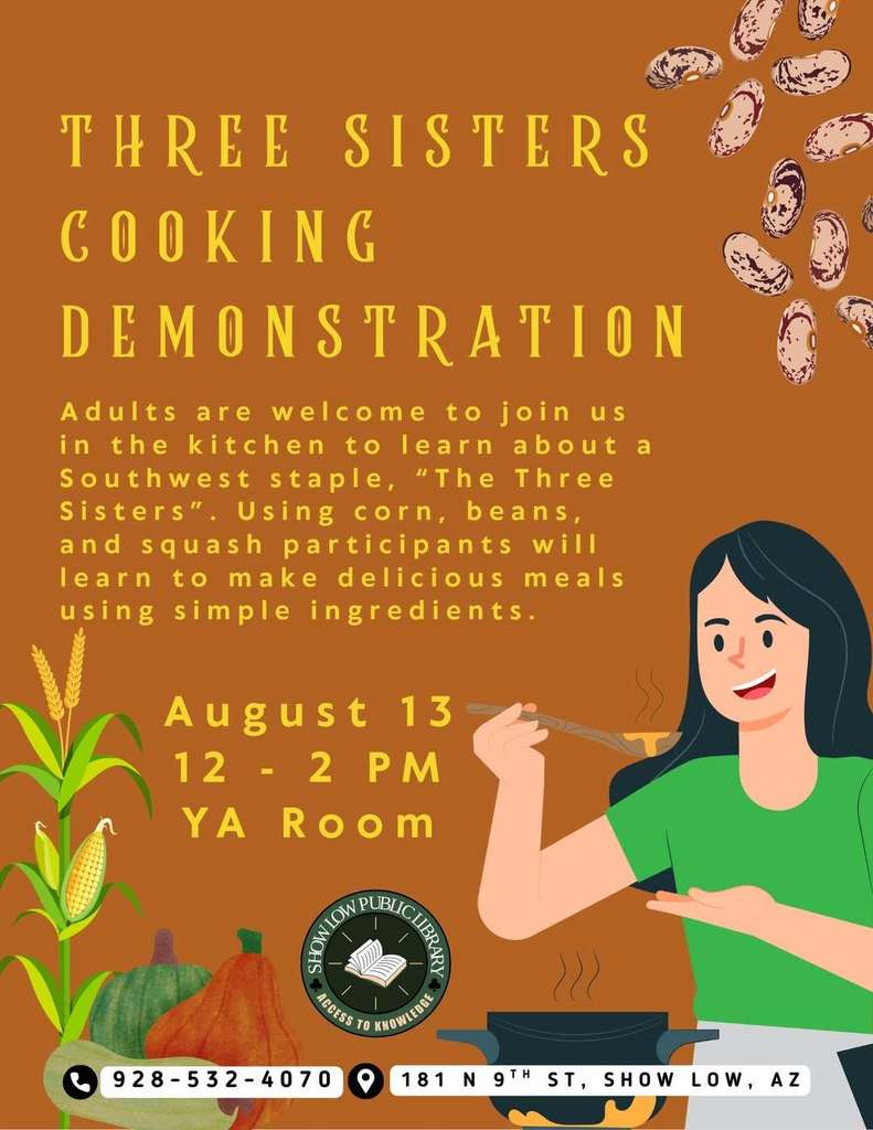 Three Sisters Cooking Demonstration Flier