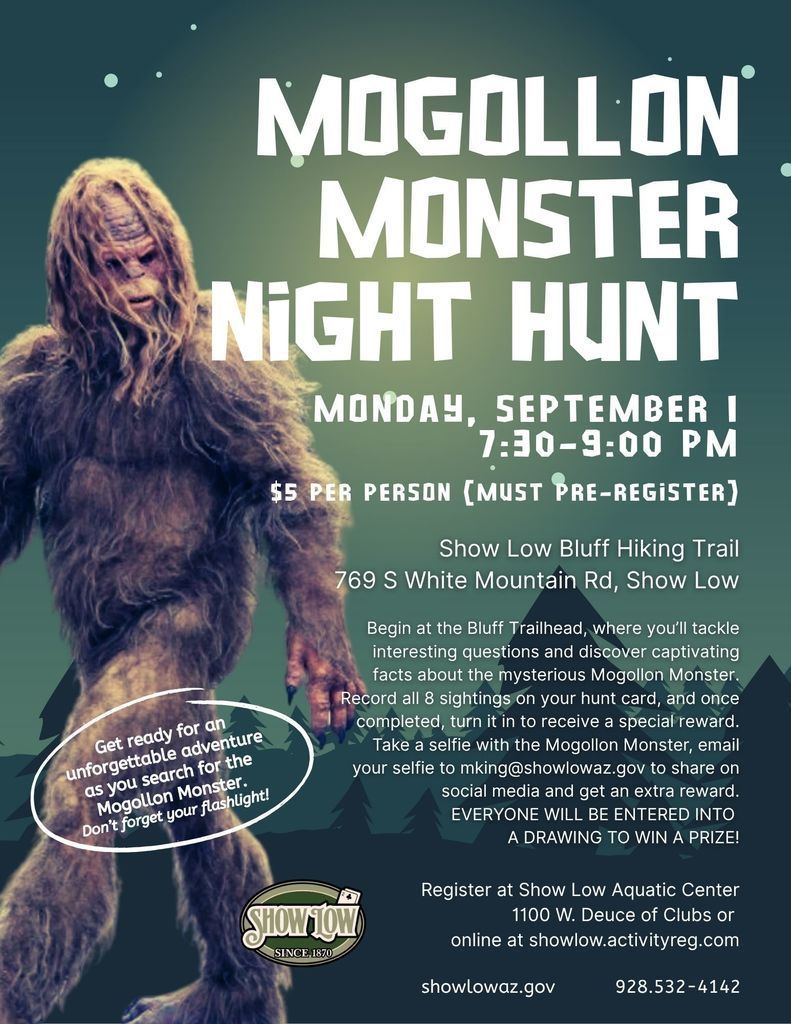Mogollon Monster Night Hunt Flyer