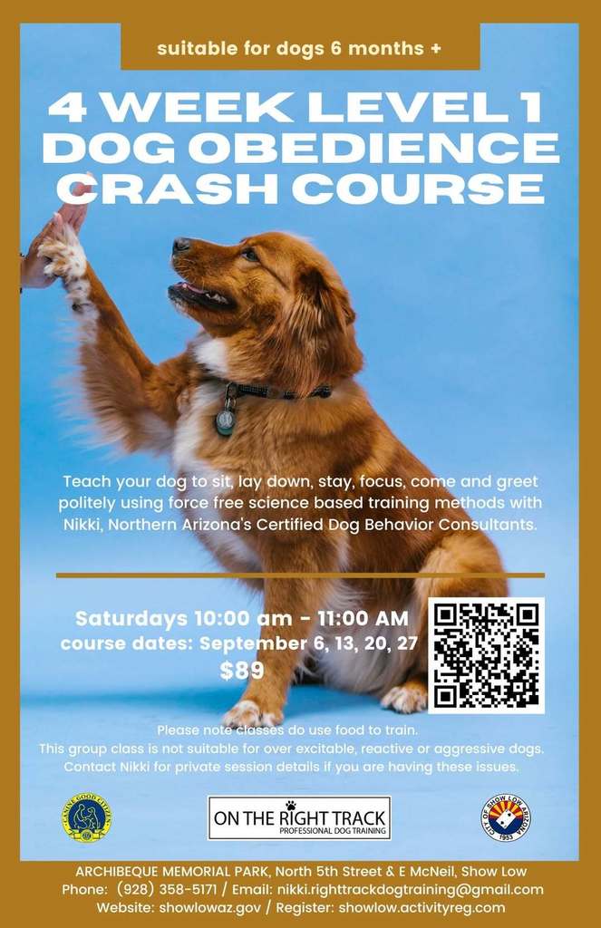 Dog Obedience Course Flier