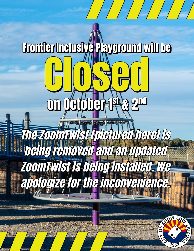 Frontier Inclusive Playground Closure Flyer
