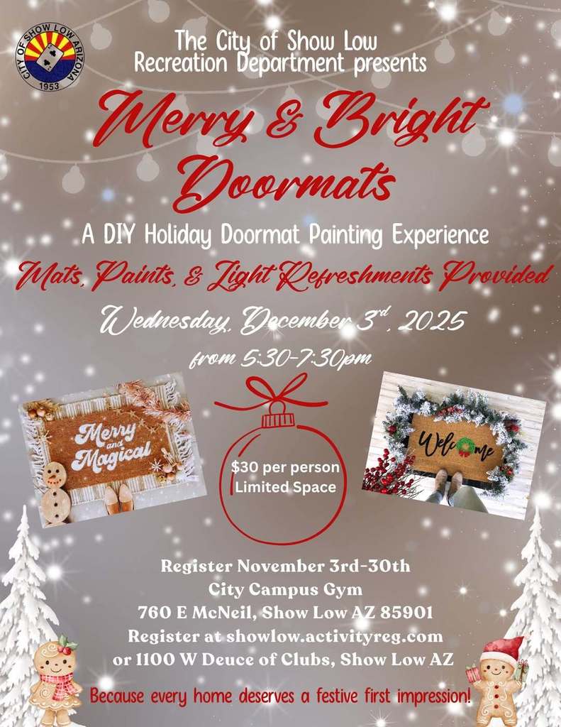 Holiday Doormat Painting Flier