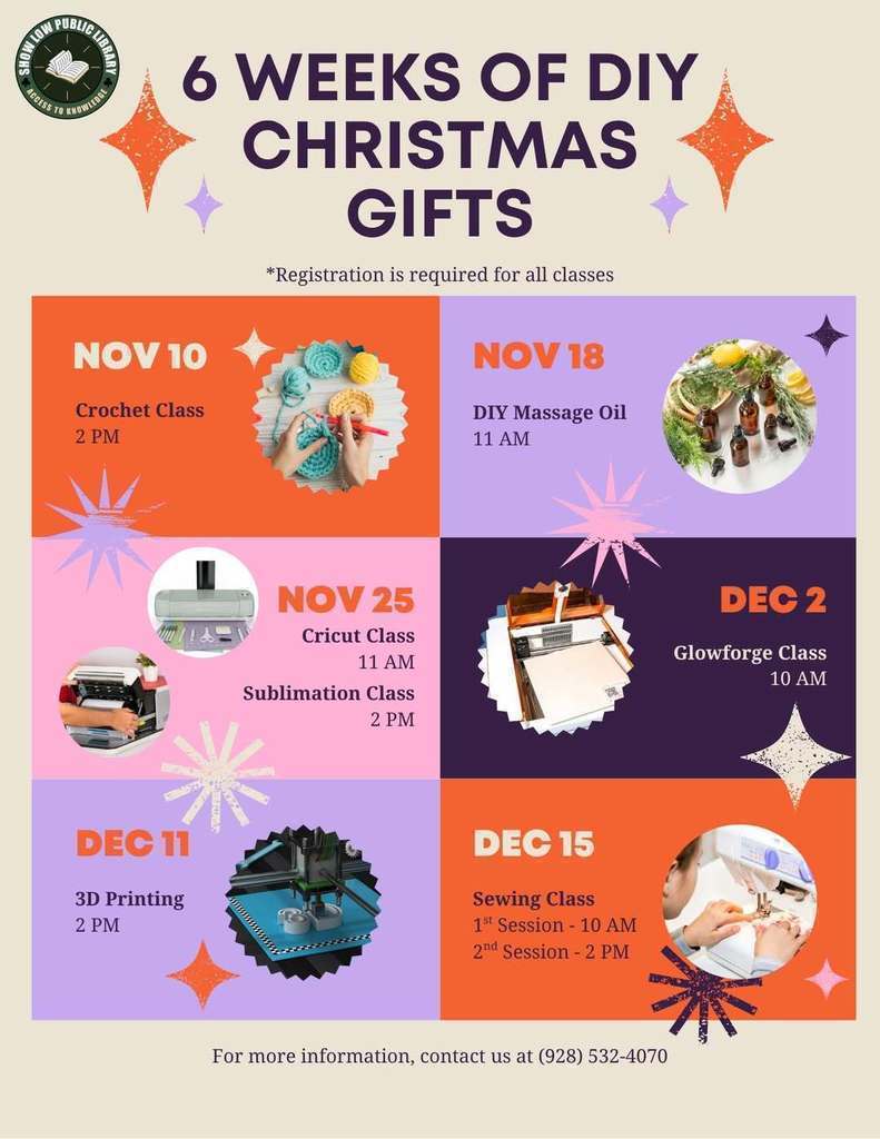 6 Weeks of DIY Christmas Gifts Flier