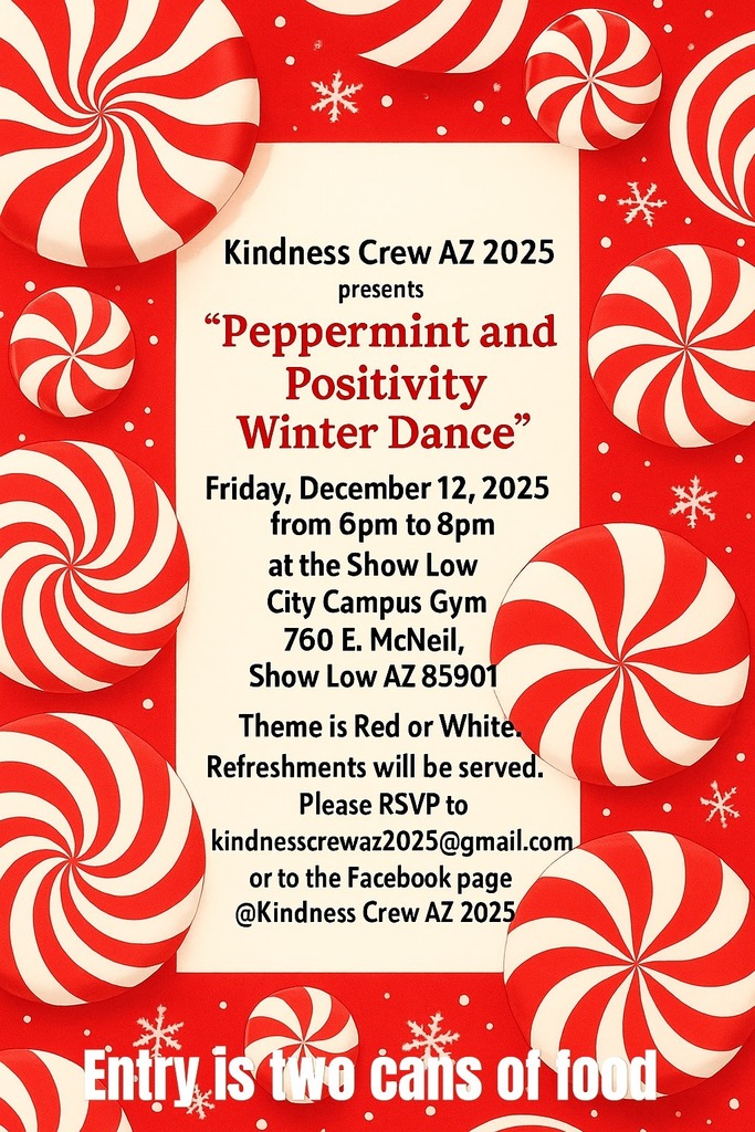 Peppermint and Positivity Winter Dance Flyer