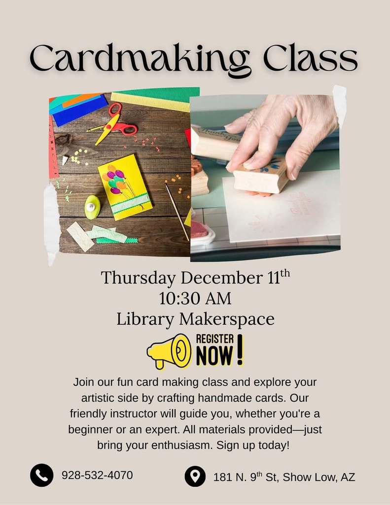 Card Making Class Flier