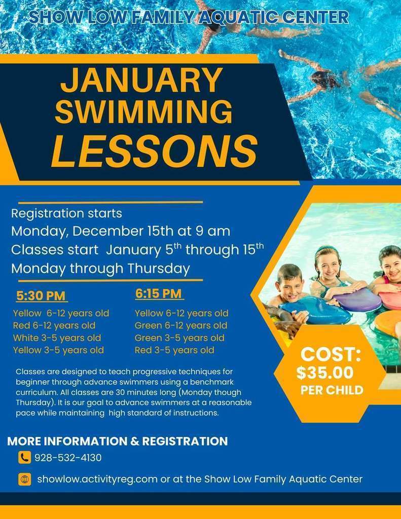 January Swim Lessons Flier