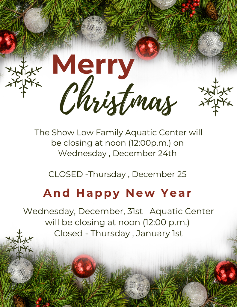 Aquatic Center Holiday Hours