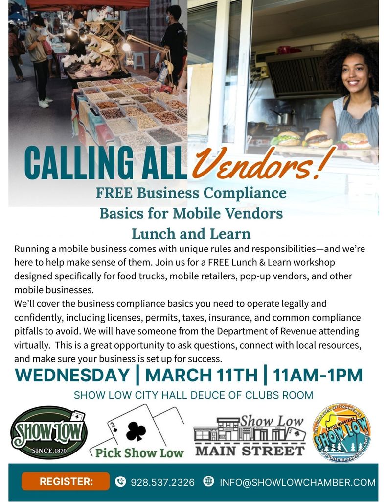 Vendor Lunch and Learn Flyer
