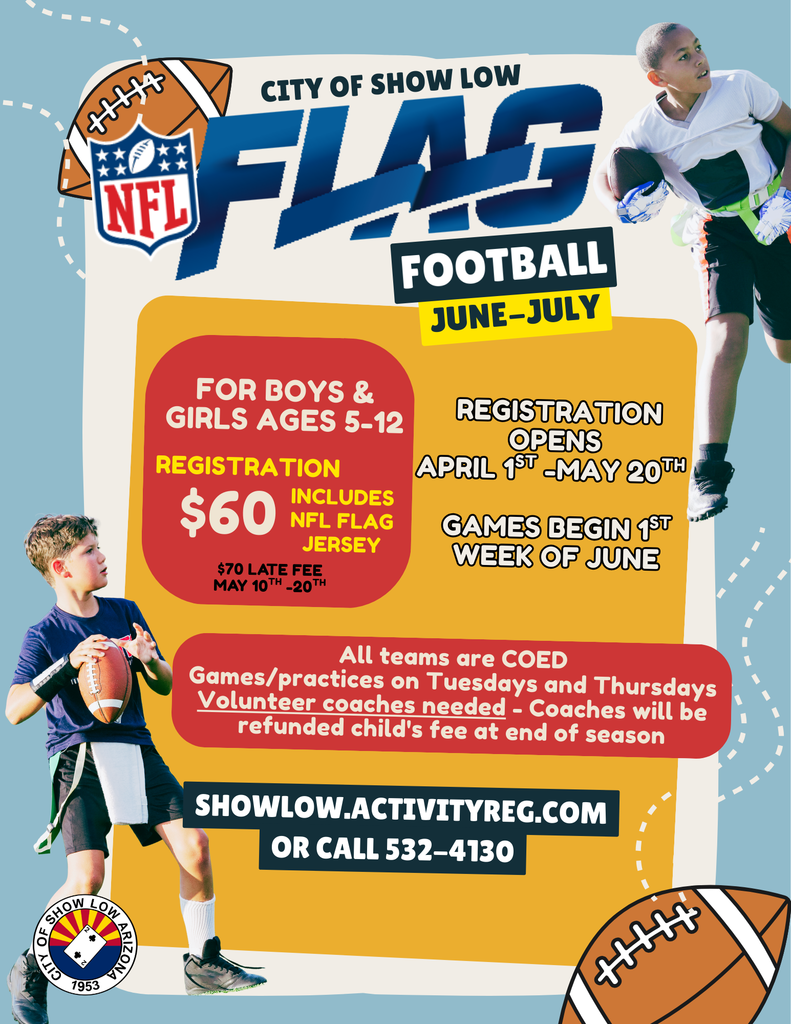 NFL Flag Football boys and girls ages 5-12