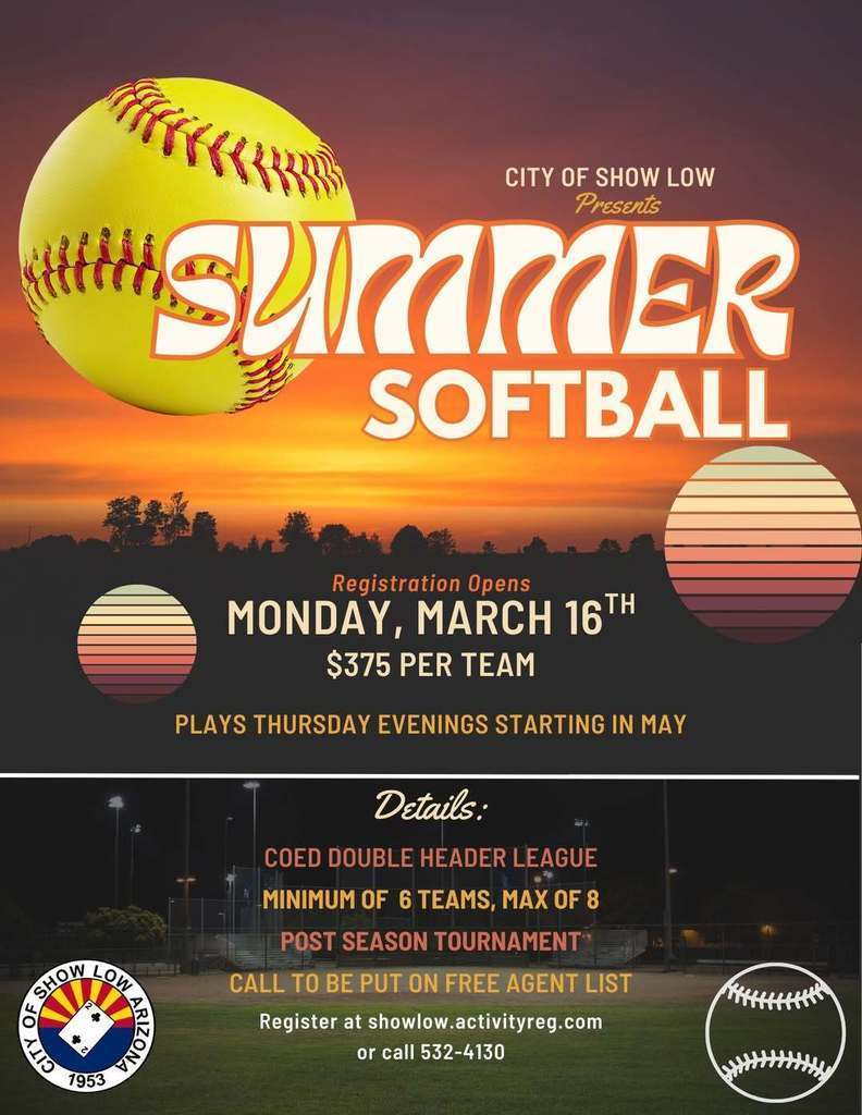 Summer Softball Flier
