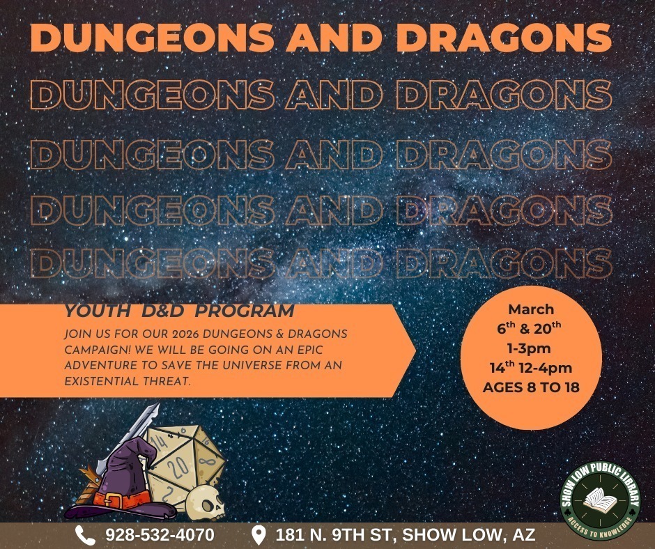 Youth Dungeons and Dragons Flier