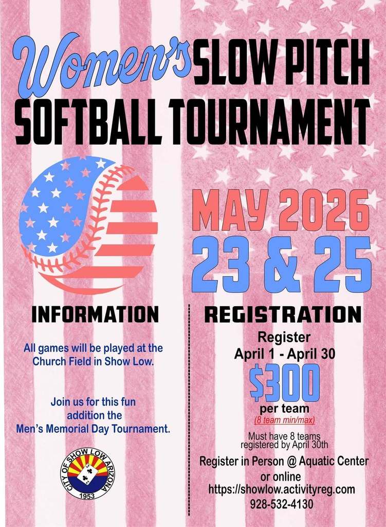 Women's Slow Pitch Softball Tournament Flier