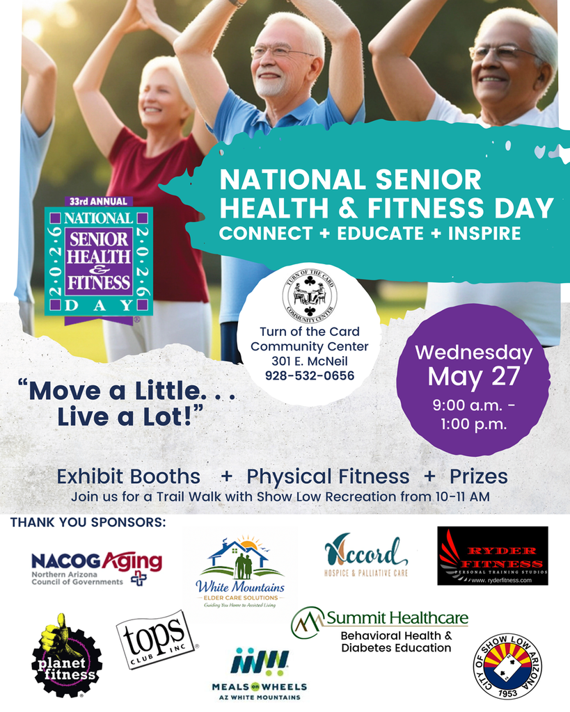 National Senior Health and Fitness Day flier